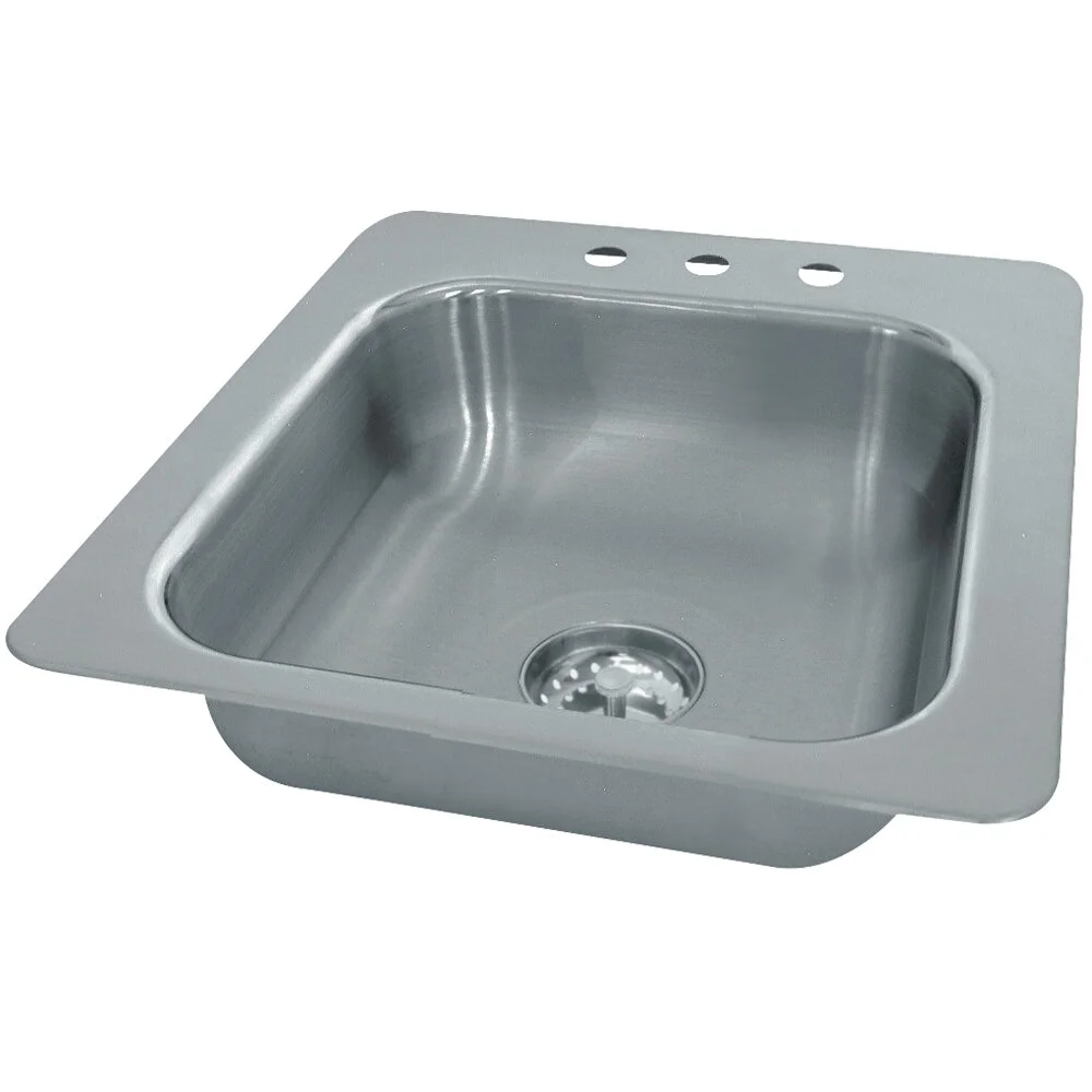 ADVANCE TABCO SS-1-1919-12 Drop-In Sink, 1-Cpt., 16 X 14 Inch F-To-B X 12 Inch D Bowl | CD7YPY