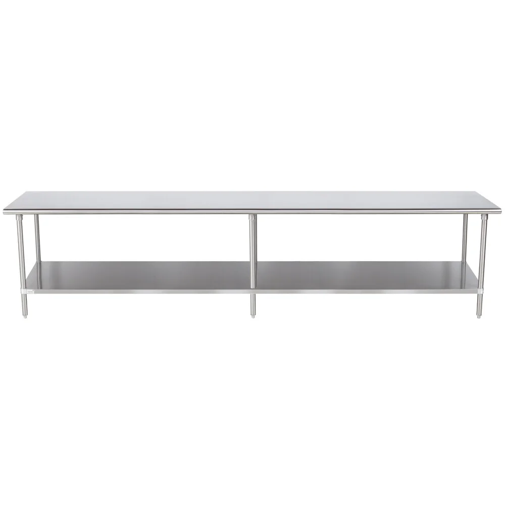 ADVANCE TABCO SS-3612 Work Table, 144 X 36 Inch Size 14 Ga 304 Ss Top | CD7YRV