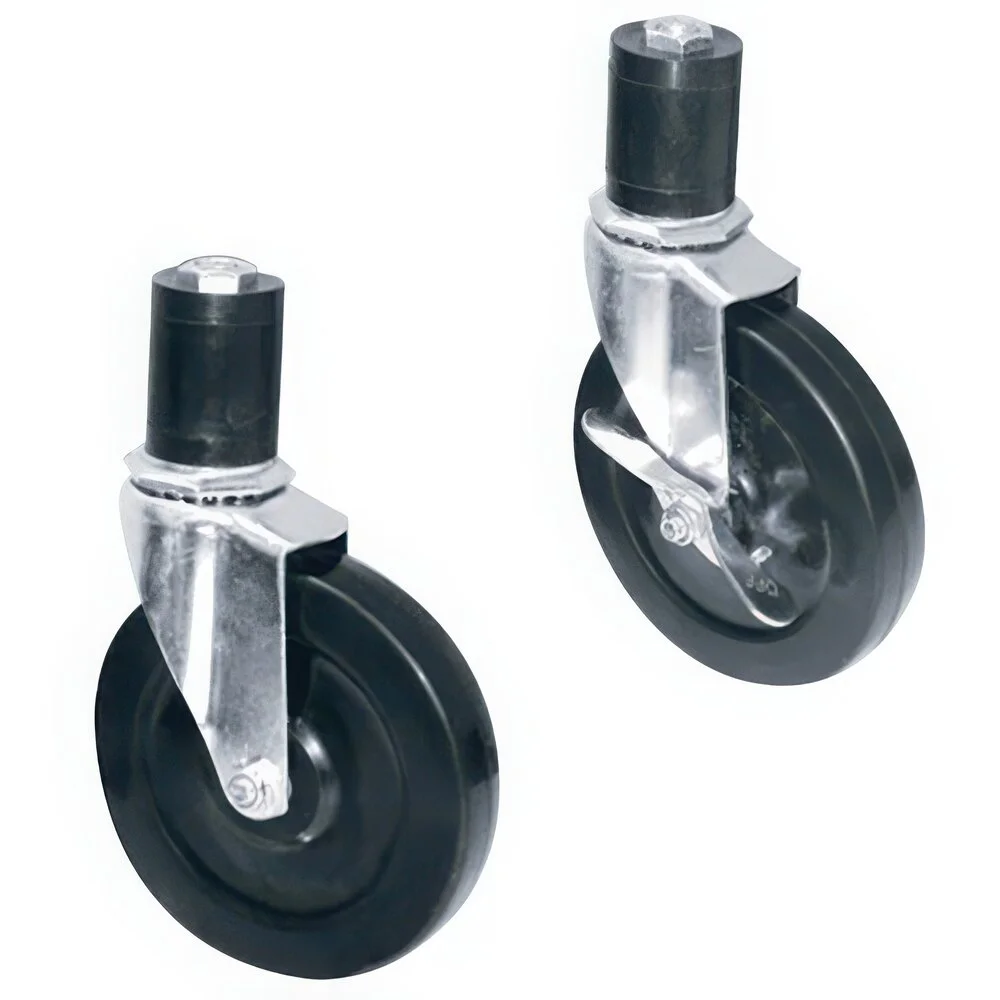 ADVANCE TABCO TA-25 Casters, 5 Inch, Swivel, With Rubber Wheels | CD7ZEZ