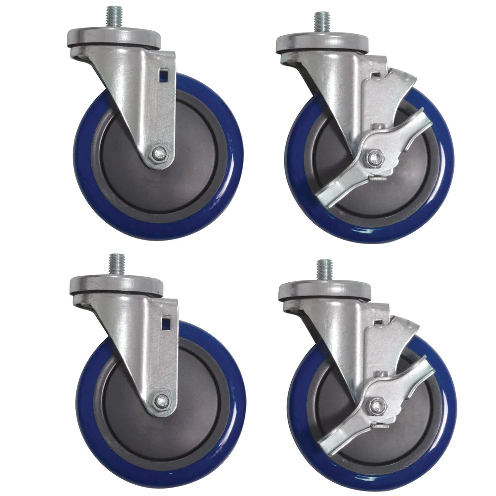 ADVANCE TABCO TA-255P Casters, 5 Inch, Threaded Stem, 300 Lb Capacity Per Caster | CD7ZFC