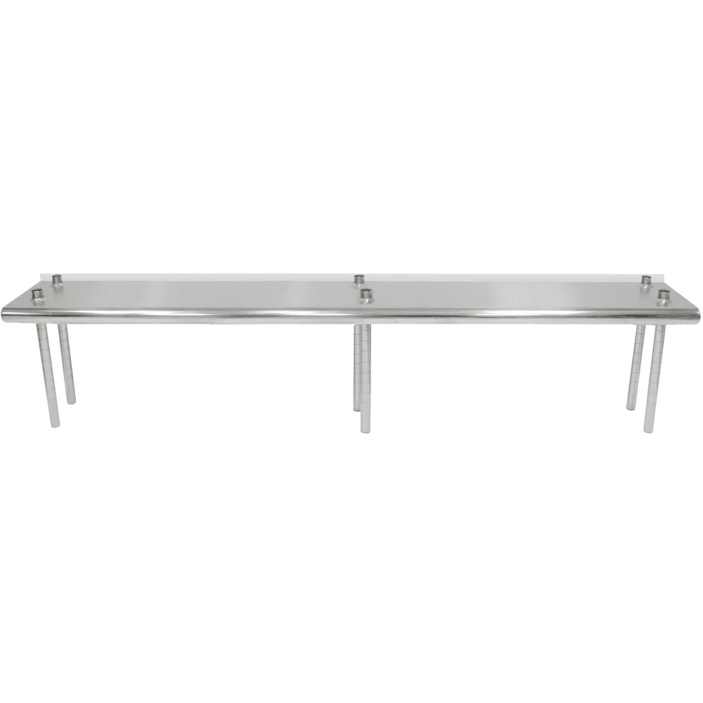 ADVANCE TABCO TS-12-96R Overshelf, Table Mounted, Single, 96 X 12 Inch, 1 Inch Rear Up-Turn, 18 Ga 430 Ss | CD8AMZ