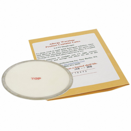 Diaphragm, Latex, 3 Inch Dia, 0.125 Inch Overall Dp