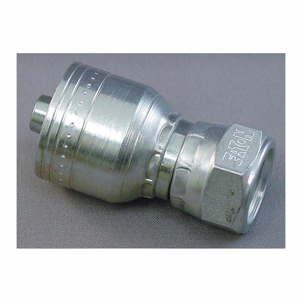 AEROQUIP 4S8BF8 Hydraulic Crimp Fitting, Straight, BSPP x Crimp, -8 Hose Dash Size, Steel | CJ2MEG 472A46