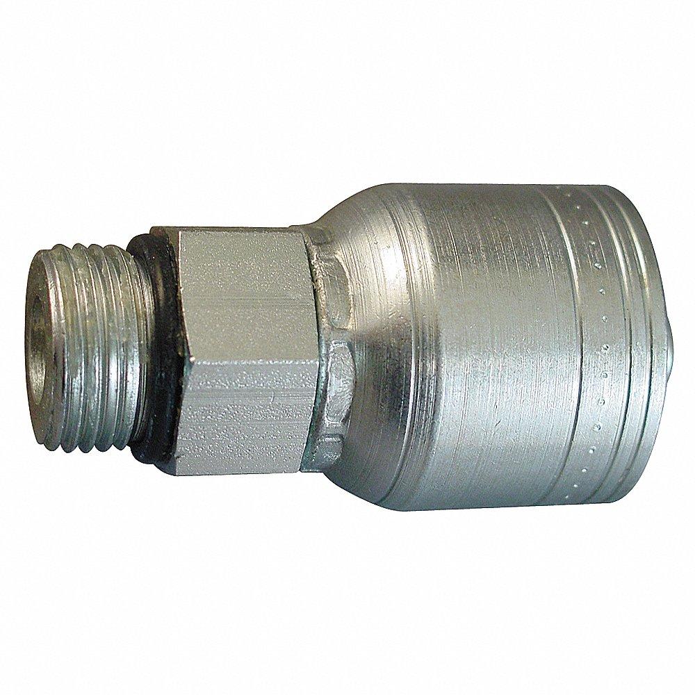 AEROQUIP 4SA24MB24 Hydraulic Crimp Fitting, Straight, -24 Hose Dash Size, ORB x Crimp, Steel | CJ2LXV 472A29