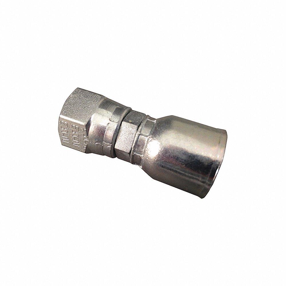 AEROQUIP FJ3114-2020S Hydraulic Crimp Fitting, Straight, JIC x Crimp, -20 Hose Dash Size, Steel | CJ2LYB 422X79