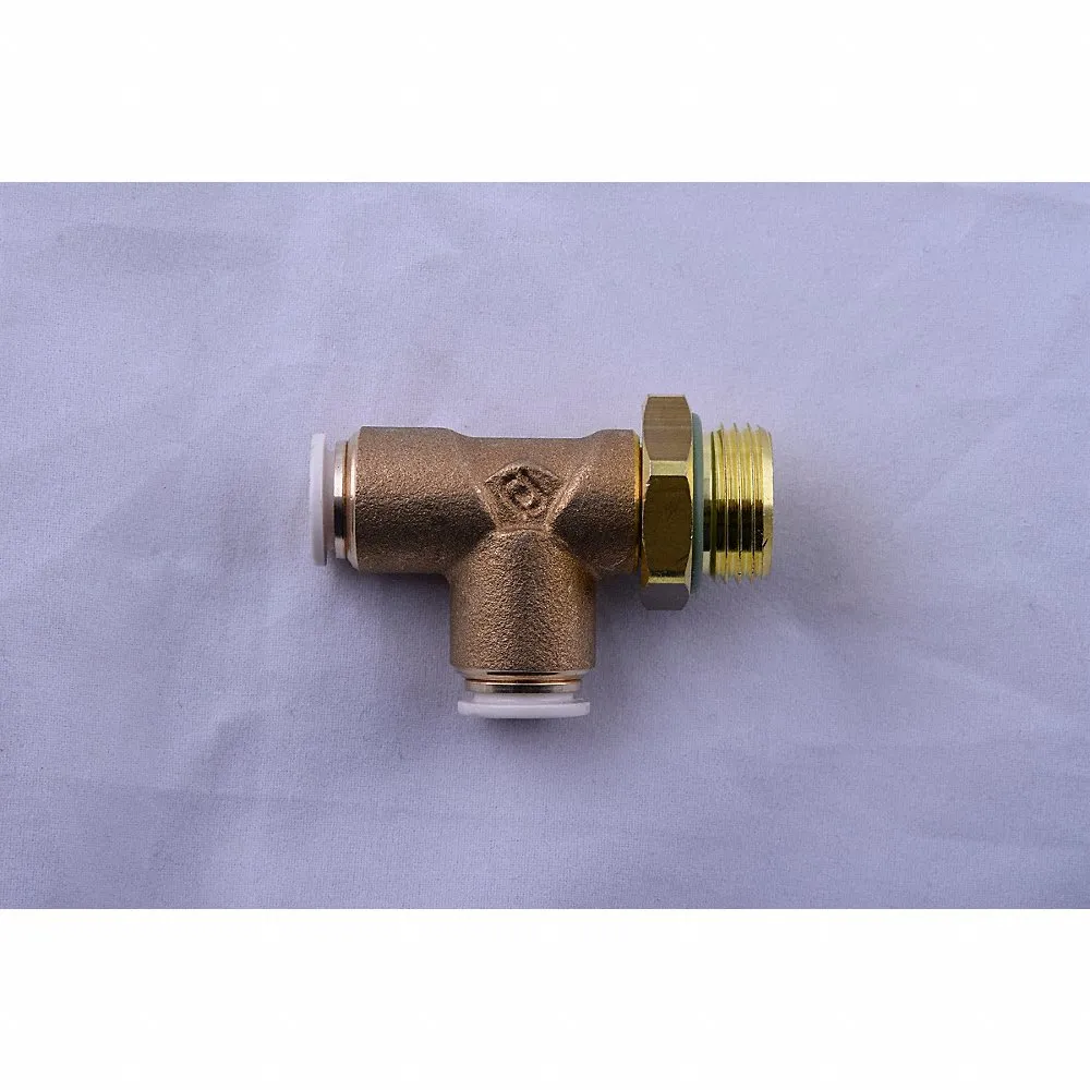 AIGNEP 59226-8-1/4 Run Tee, 8mm Tube x 1/4 BSPP, Brass | CL7UVY