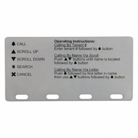 AIPHONE GT OP. PLATE