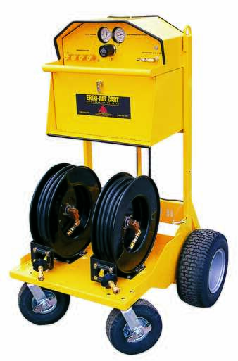 AIR SYSTEMS INTERNATIONAL EAC-97PS2A Cart, With Upper Storage Box, 2 Auto Hose Reel, 50 ft. Hose, 3/8 Inch Size | CD6JKF