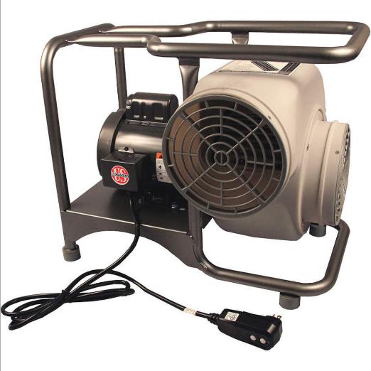 Centrifugal Blower, Economy Motor, Gfi Power Cord, 1/2 HP, TEFC, 115 VAC, 8A