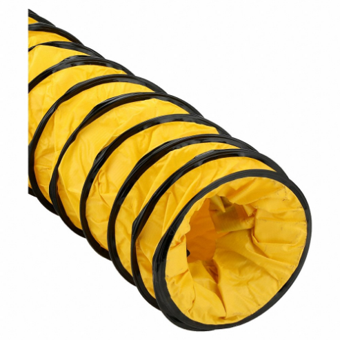 Duct, Non-Hazardous Location, 8 Inch Diameter, 25 ft. Length, Yellow