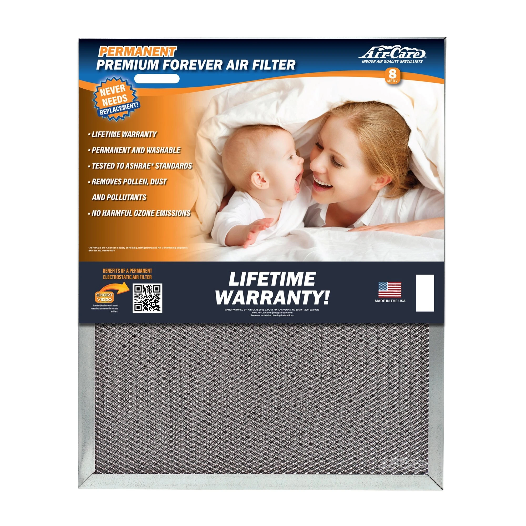 Electrostatic Air Filter 14 Inch x 24 Inch x 1 Inch Size