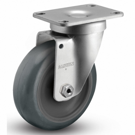ALBION P2XA03031S Plate Caster, 3 Inch Dia, 4 1/4 Inch Height, Swivel Caster | CN8EZV 60FD25