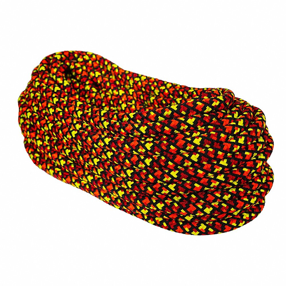 ALL GEAR AGBR58150HMP Double Braid Bull Rope, 150 Ft. Length, Blue/Yellow/Green/Black | CJ6PCW