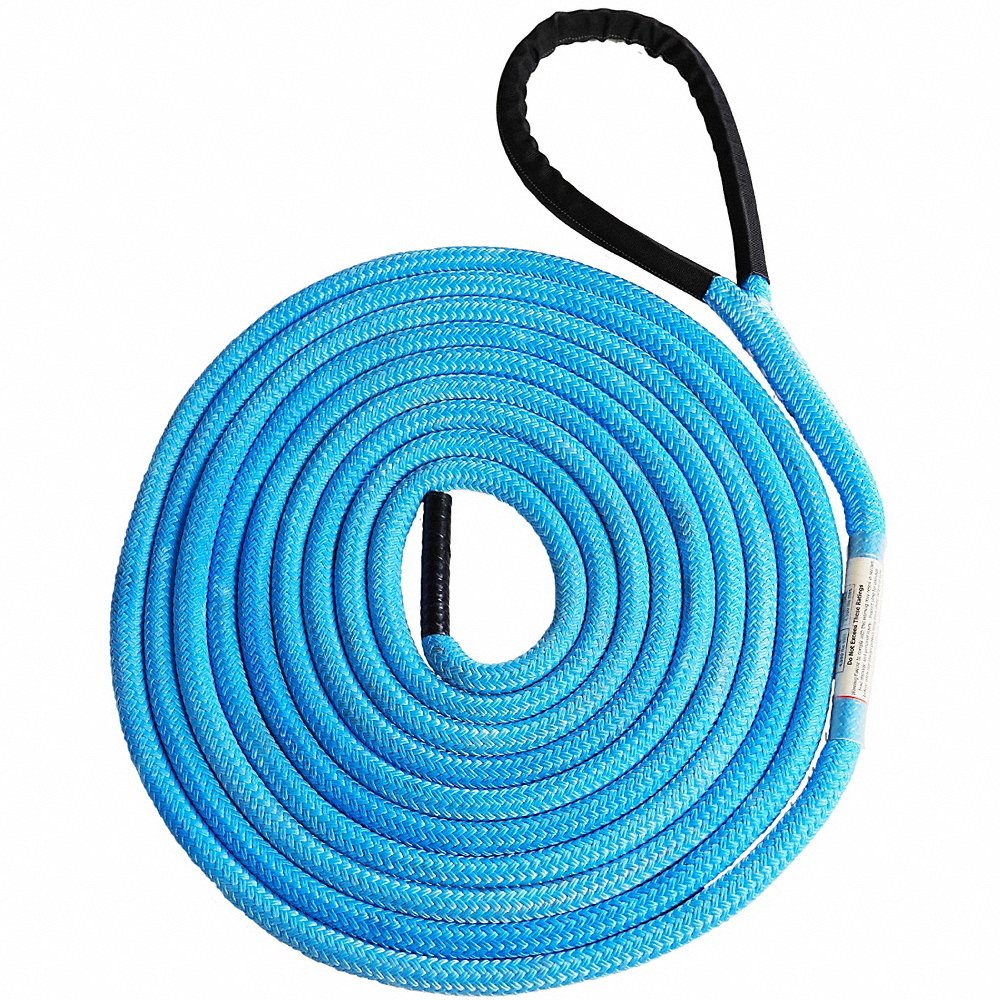 ALL GEAR AGBRCS5820 Crane Sling, Double Braid HMPE Polyester, 5/8 Inch Dia., 20 Ft. Length, Light Blue | CJ6PRE