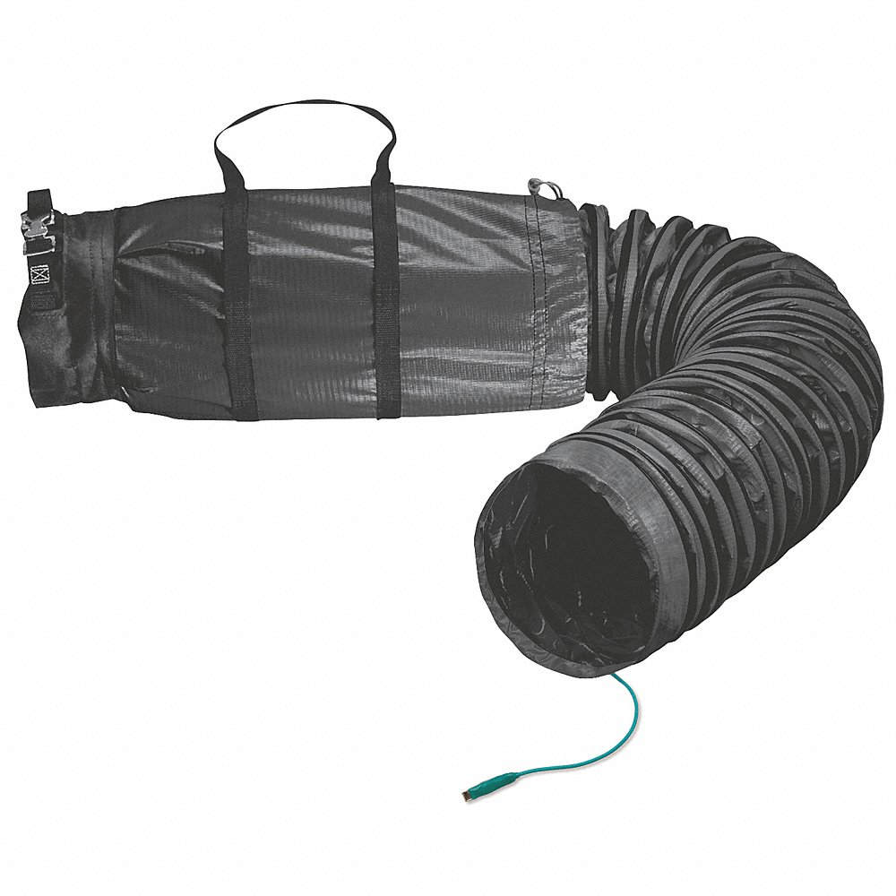 ALLEGRO SAFETY 9500-25EXSB Statically Conductive Ducting Self Storage Bag, 8 Inch Diameter, 25 Feet Length | CE7LVM