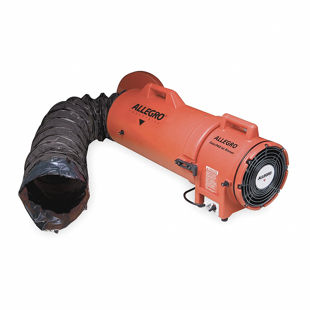 ALLEGRO SAFETY 9538-15 Confined Space Fan, Axial Explosion Proof, 15 Feet Duct | AD2GEG 3PAK2