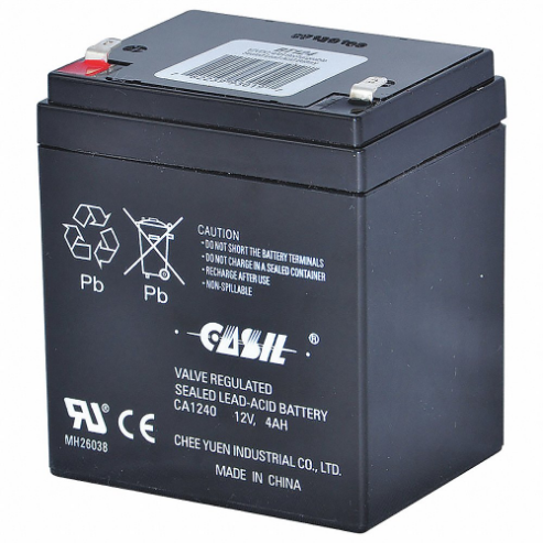 ALTRONIX BT124 Rechargeable Battery, Sealed lead acid, 12VDC, 4AH | CE6EUZ