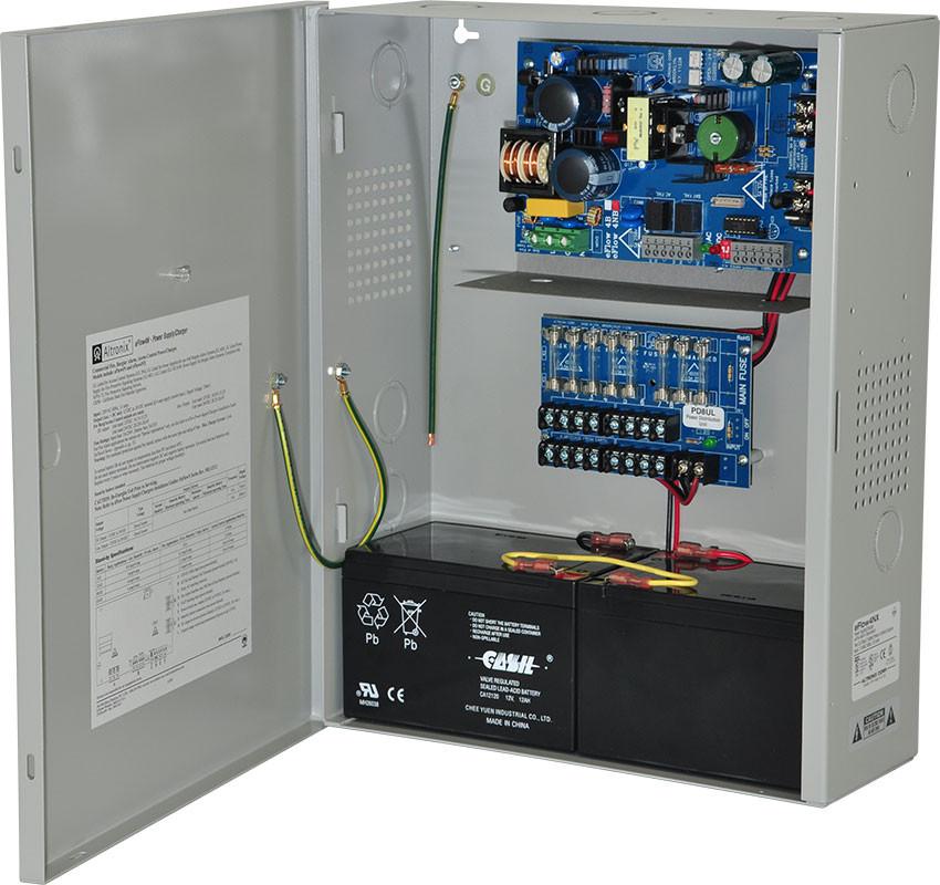 ALTRONIX eFlow4NX8V Power Supply/Charger, 8 Fused Outputs, 12/24VDC At 4A, 220VAC | CE6FZA
