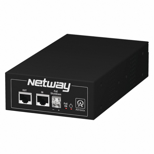 ALTRONIX NetWay1E Midspan Injector, PoE / PoE+ / LTPoE++, Shutdown, 115VAC Input | CE6FWH