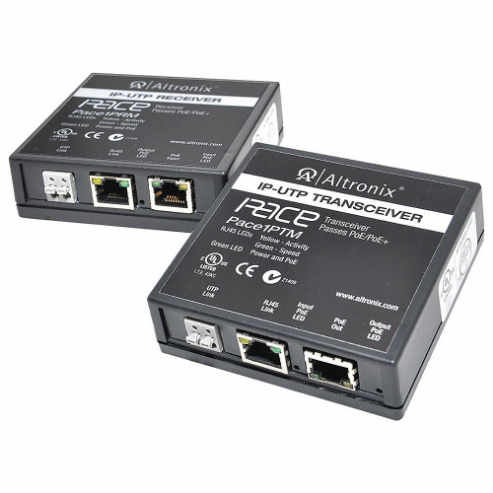 Ethernet Adapter Kit, Long Range, Single Port, 100Mbps, Passes PoE/PoE