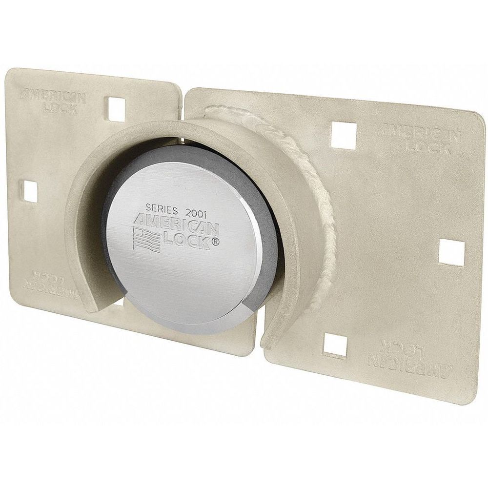 Padlock, Hidden Shackle Type, 1-9/32 Inch Shackle Height, Silver