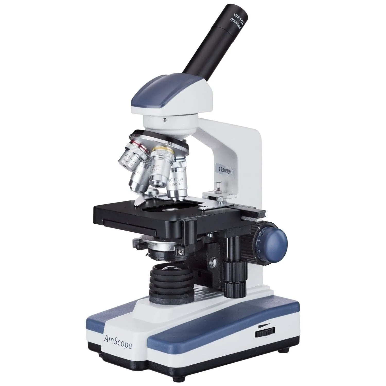 40X to 2500X Monocular LED Compound Microscope, 5MP Digital Eyepiece