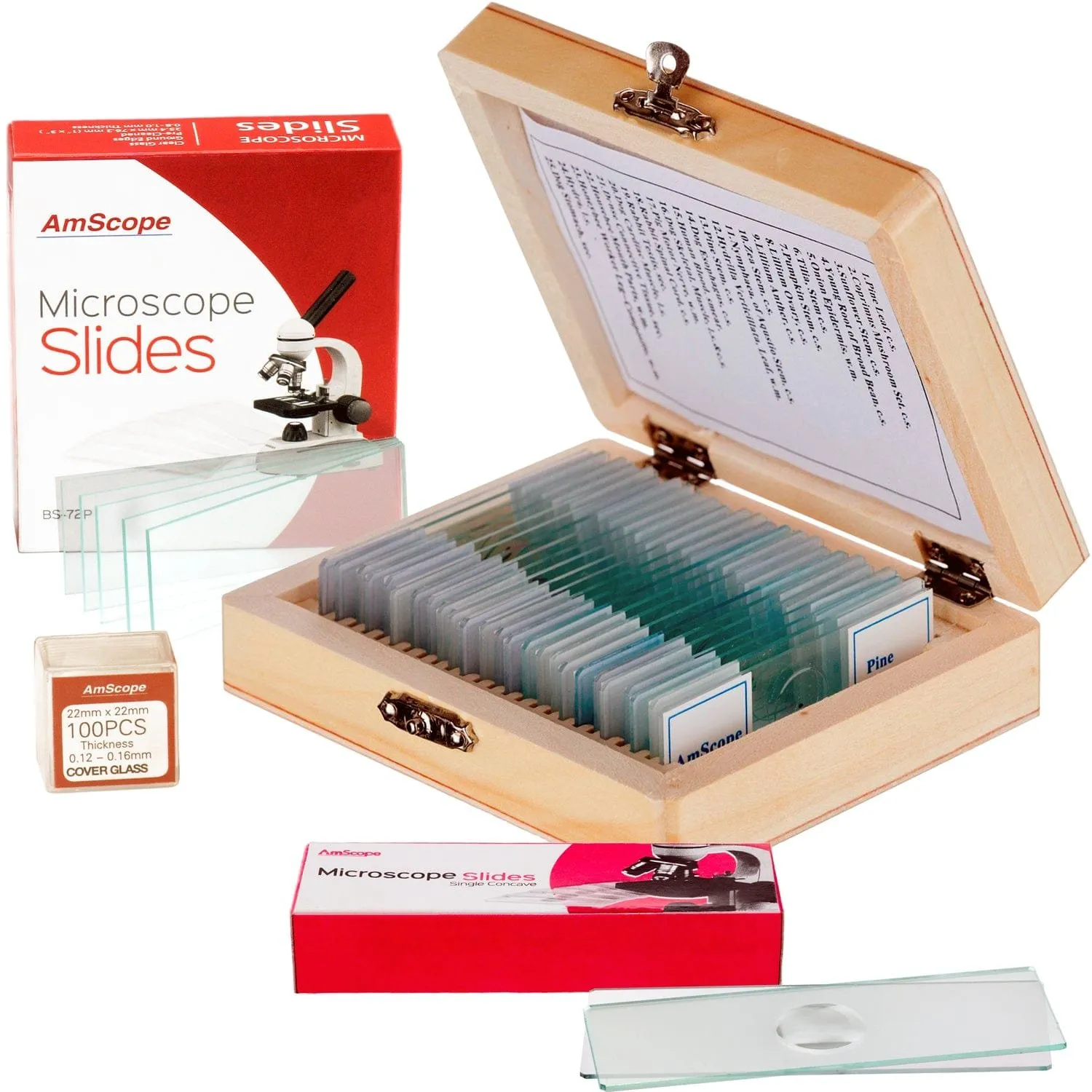 25 Microscope Prep-Slides, 72 Pre-Cleaned Blank Plate Slides