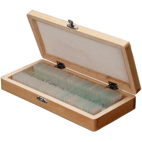 50 Biology Pathology Prepared Microscope Slides Set