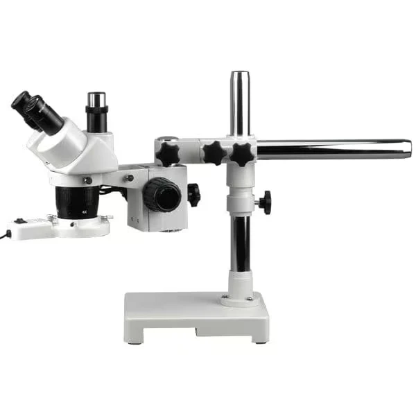 20X-40X-80X Trinocular Boom Stereo Microscope, Fluorescent Light