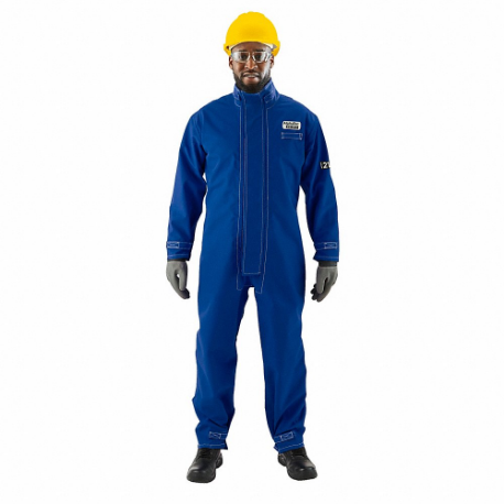 ANSELL 66-677 Blue Flame Arc AlphaTec Breathable Nomex Coverall, 2XL, 31 Inch | CN8FUA 61TL60