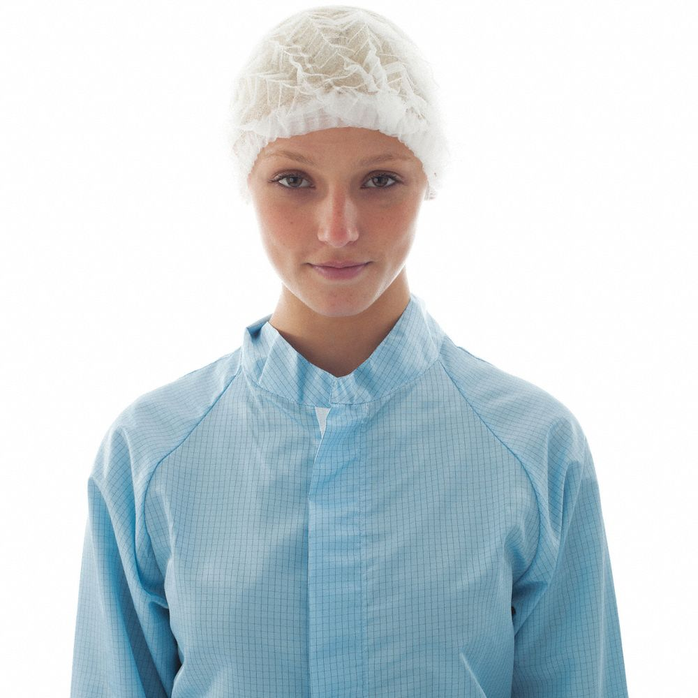 Bouffant Cap, Polypropylene, Non-Sterile, Bag, White, 19 Inch Dia
