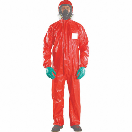 ANSELL RD96-T-92-111-07 Chemical Resistant Coverall, Heavy Duty, Taped Seam, Red, 3XL, 20 Pack | CN8FUM 48MD52
