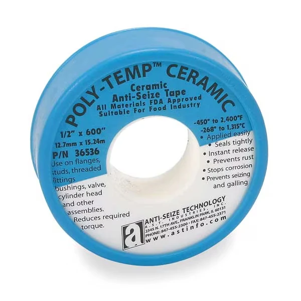 Antiseize Tape, 1/2 Inch W, 600 Inch L