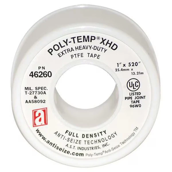 Thread Sealant Tape, 1 Inch W, 520 InchL