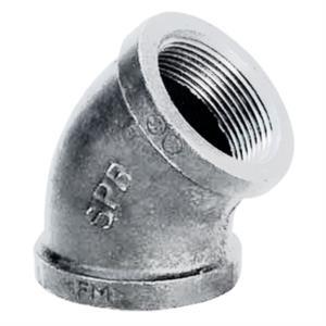 ANVIL 0811025618 Street Elbow, 45 Deg. Bend, 6 Inch Size, Galvanized Malleable Iron | BU2DFZ
