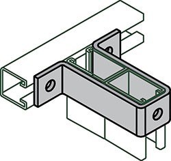 ANVIL FIG AS 678 Three Hole "U" Support, 1-5/8 Inch Width | CF4GWL