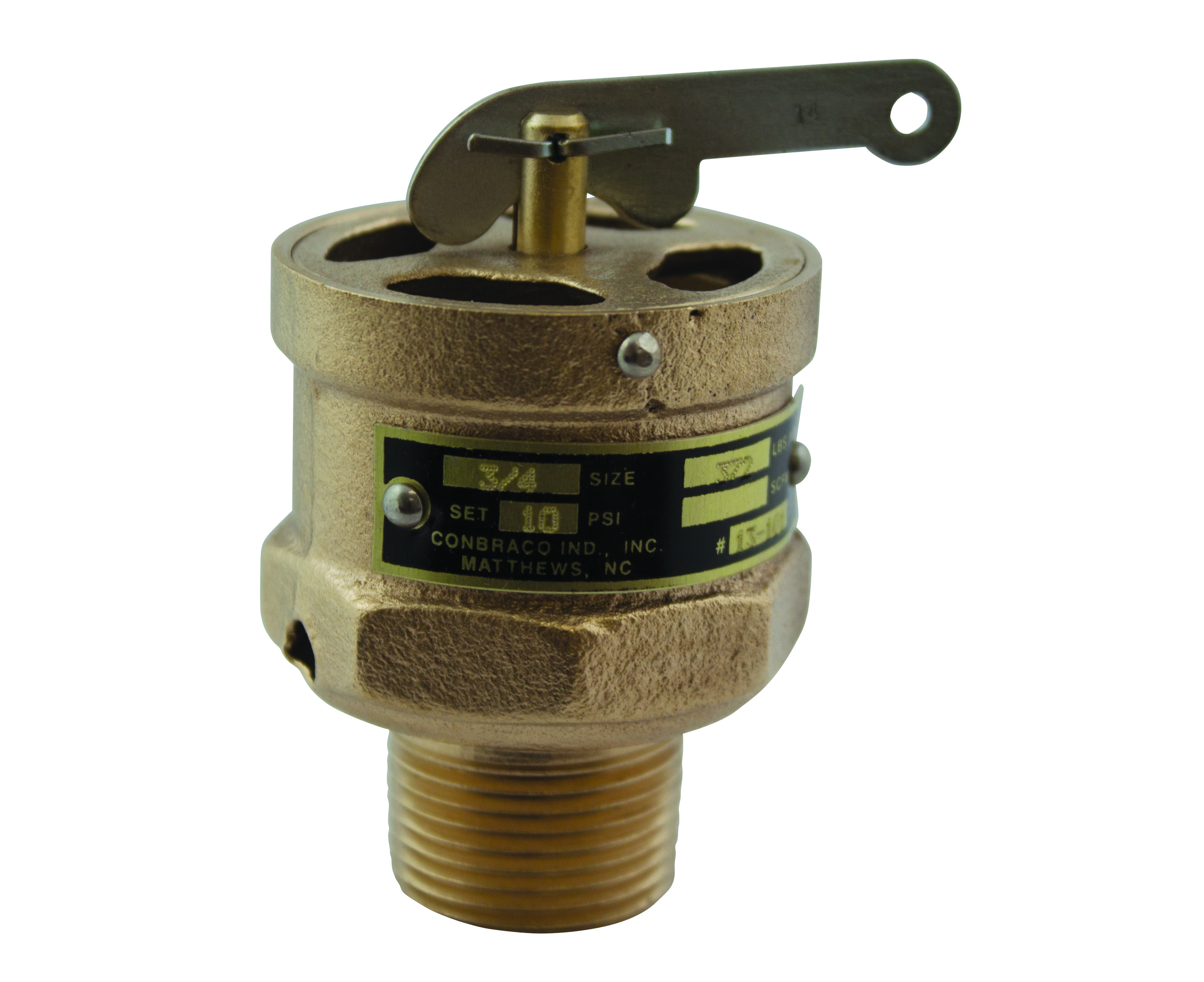 APOLLO VALVES 13101A4 Relief Valve, 3/4 Inch Size, 4 Psi, Bronze | BN9WHQ RVS13T4