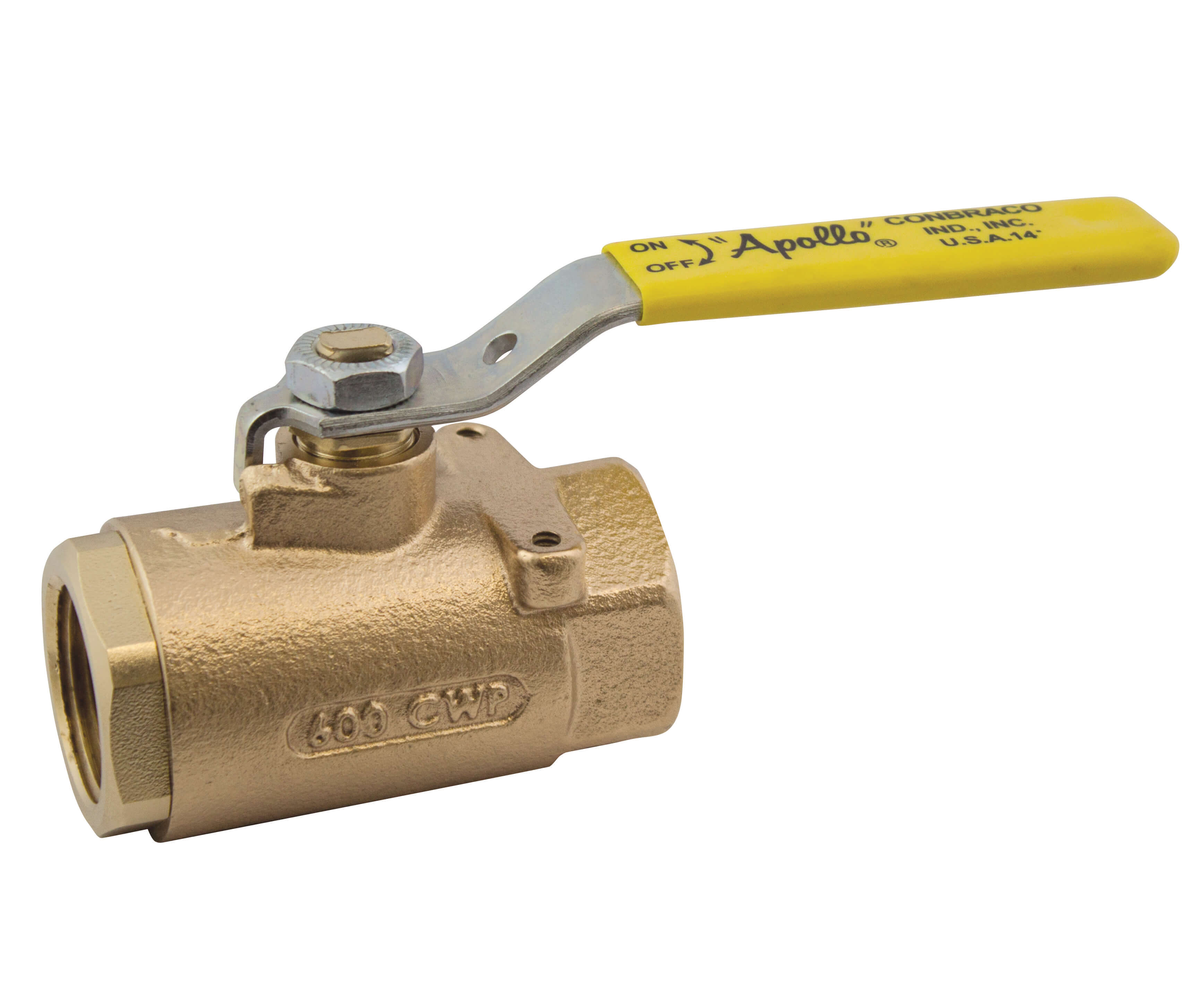 APOLLO VALVES 711084892 Ball Valve, 2 Inch NPT, Bronze, Bal Stop, Oval Handle | CA7LTY