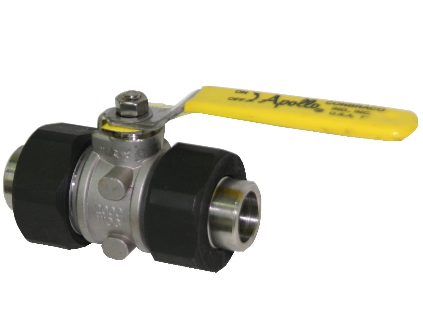 APOLLO VALVES 7640849 Ball Valve, 2 Inch Sw, Double U End, Stainless Steel, Assembled Dry | CA8JMM