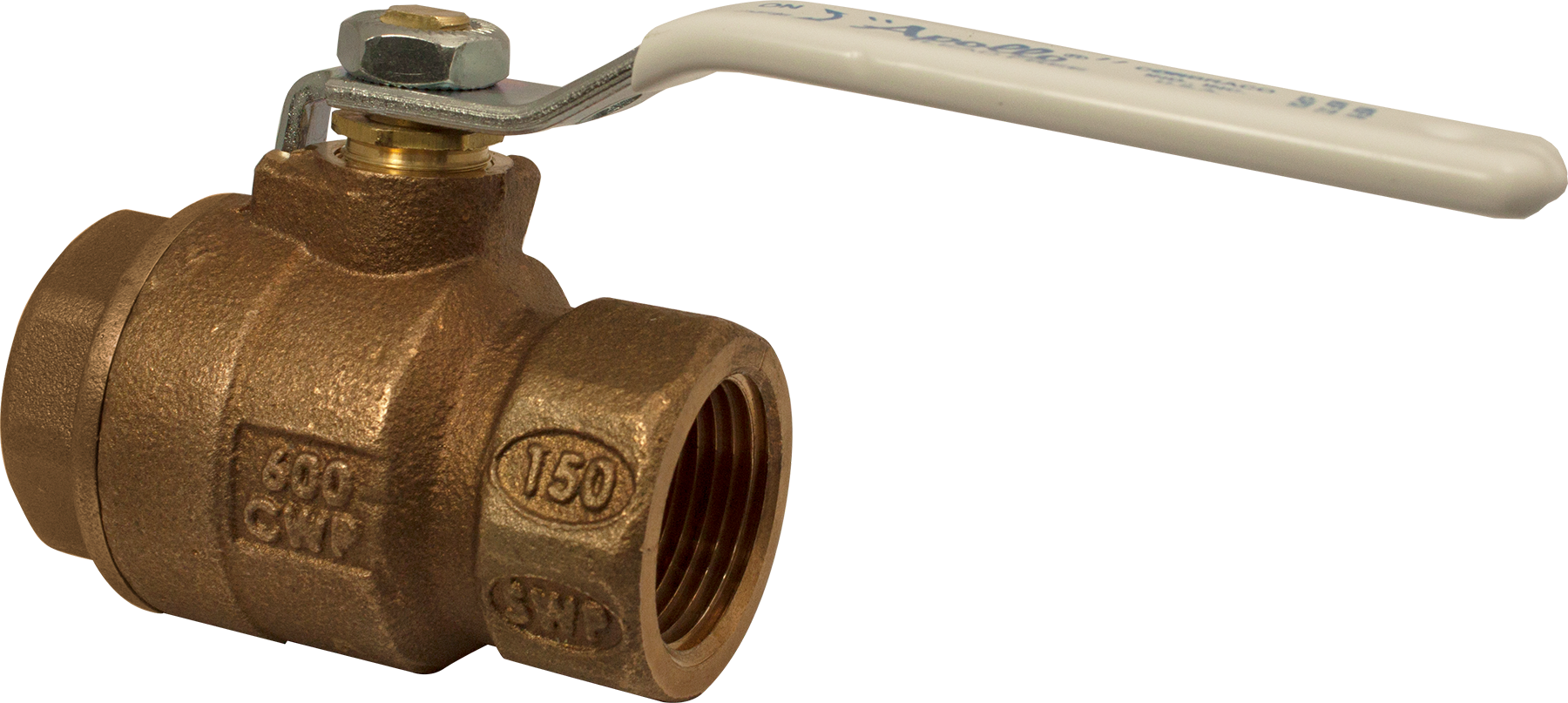 APOLLO VALVES 77CLF14710A Ball Valve, 1-1/2 Inch NPT, Bronze, Full Port, Latch Lever | BY3XAL