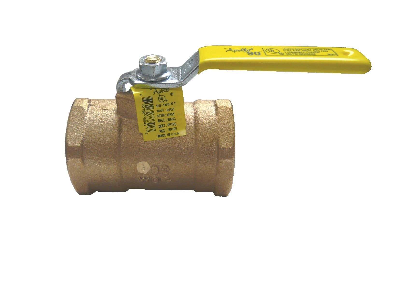 APOLLO VALVES 9014404A Ball Valve, Size 3/4 Inch NPT, Bronze, Unibody | CA4NZB