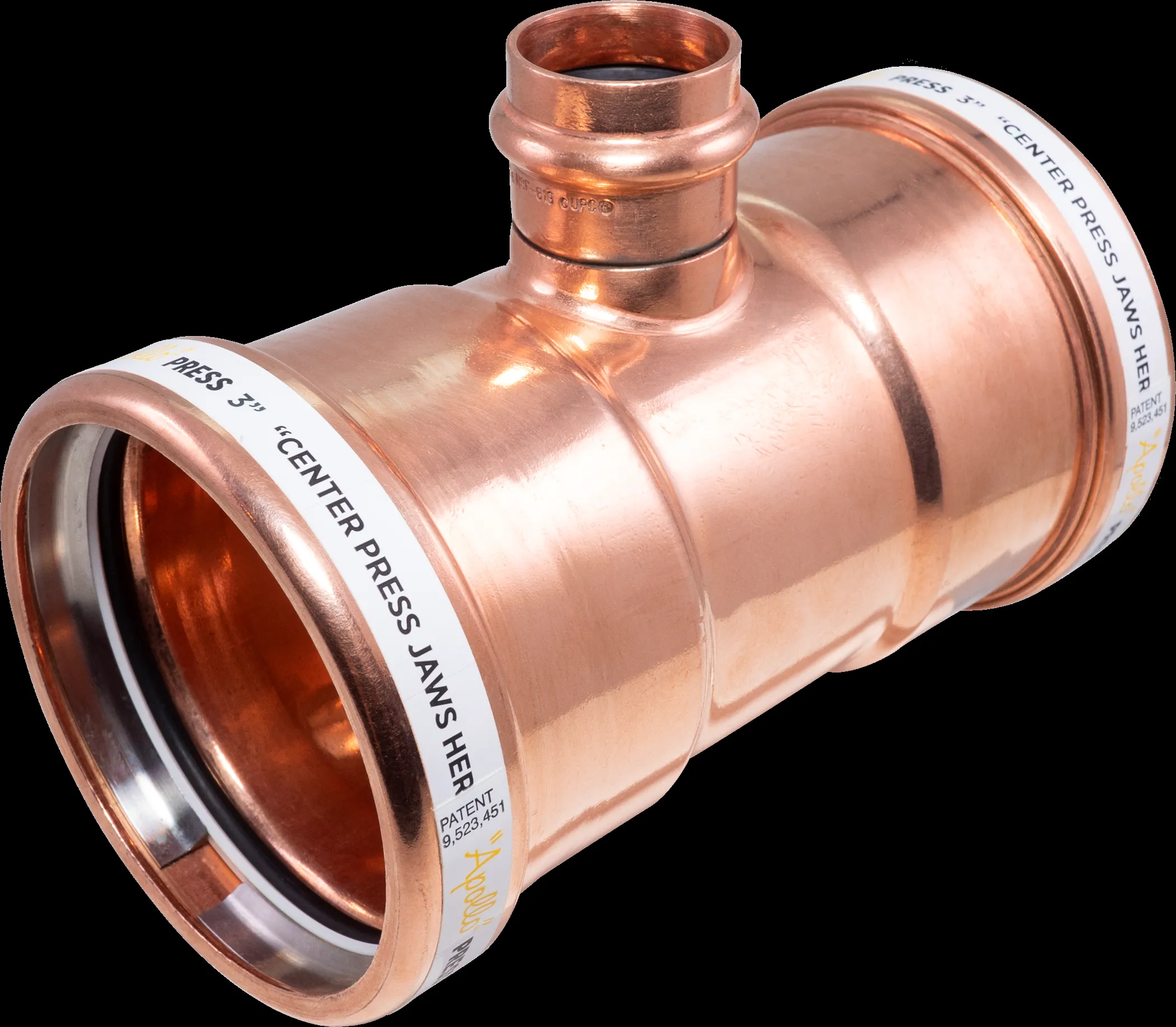 APOLLO VALVES 10066136 Tee, 3 X 2-1/2 X 2-1/2 Inch, Copper | BP4PKC