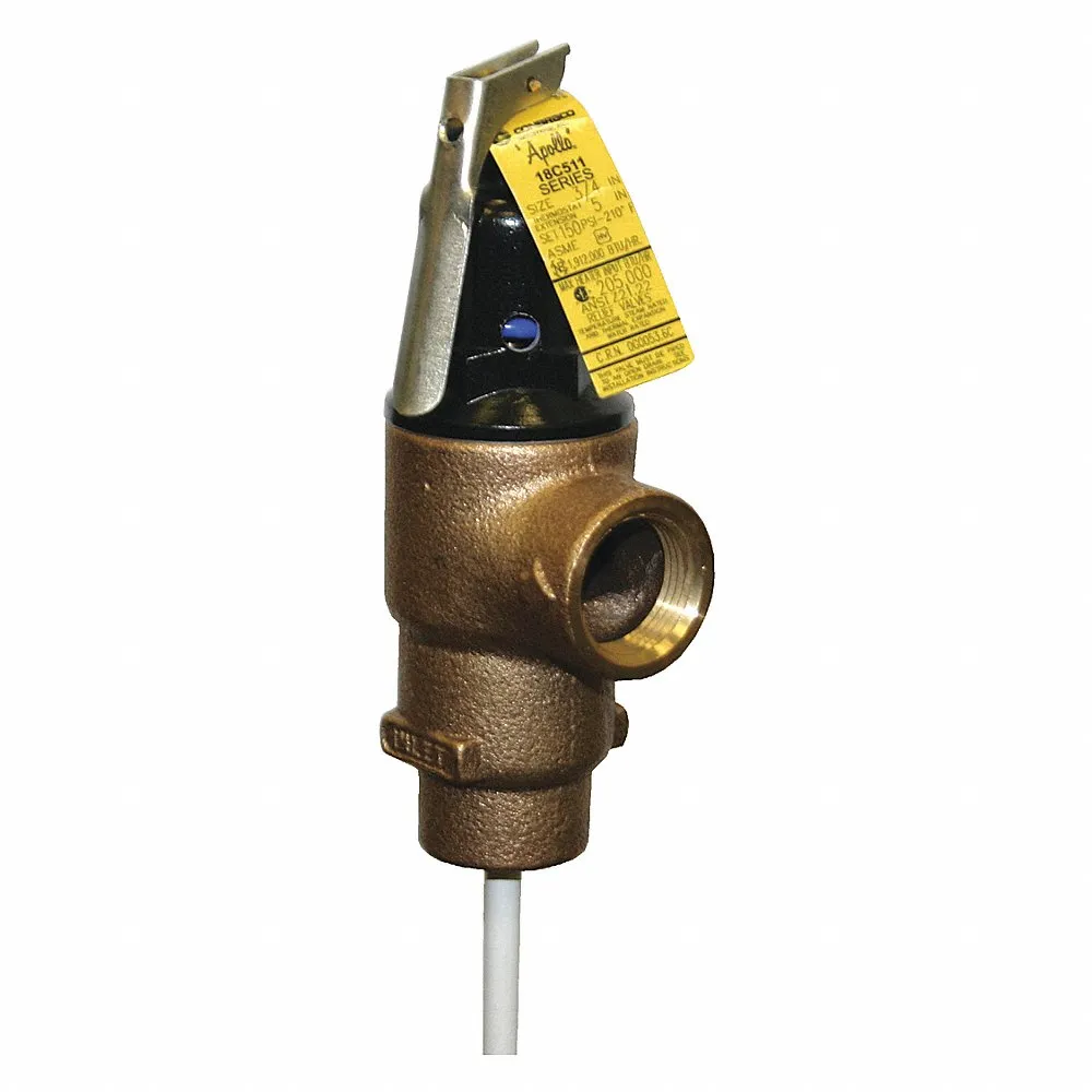 APOLLO VALVES 18C5125125 Temperature & Pressure Relief Valve Fnpt 3/4 Inch Inlet | AC9LFW 3HFG2