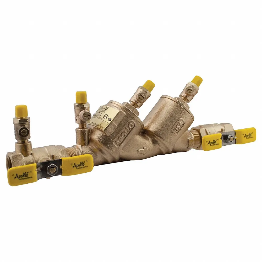 APOLLO VALVES 4A106A2F Double Check Valve Backflow Assembly, 4A-100, Bronze C84400, 1 1/4 Inch Size, Nps | CN8NPU 804R60