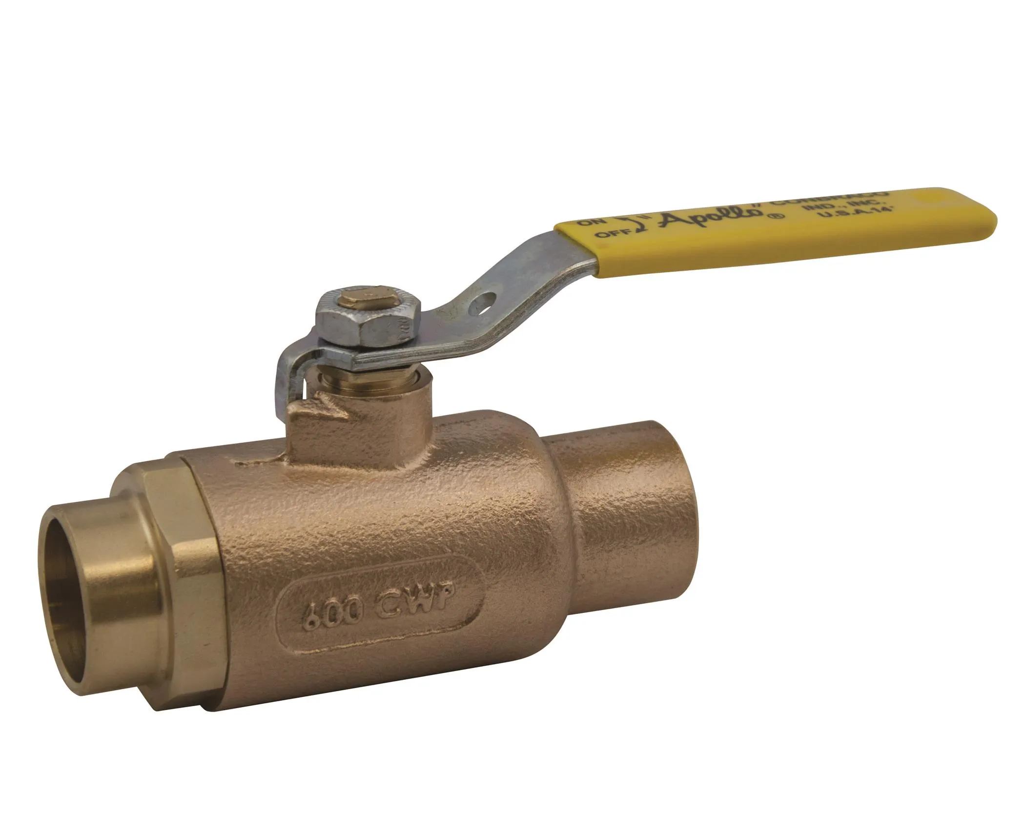 APOLLO VALVES 7024601 Ball Valve, 1-1/4 Inch Solder, Bronze, Ball And Stem | BY3WCH