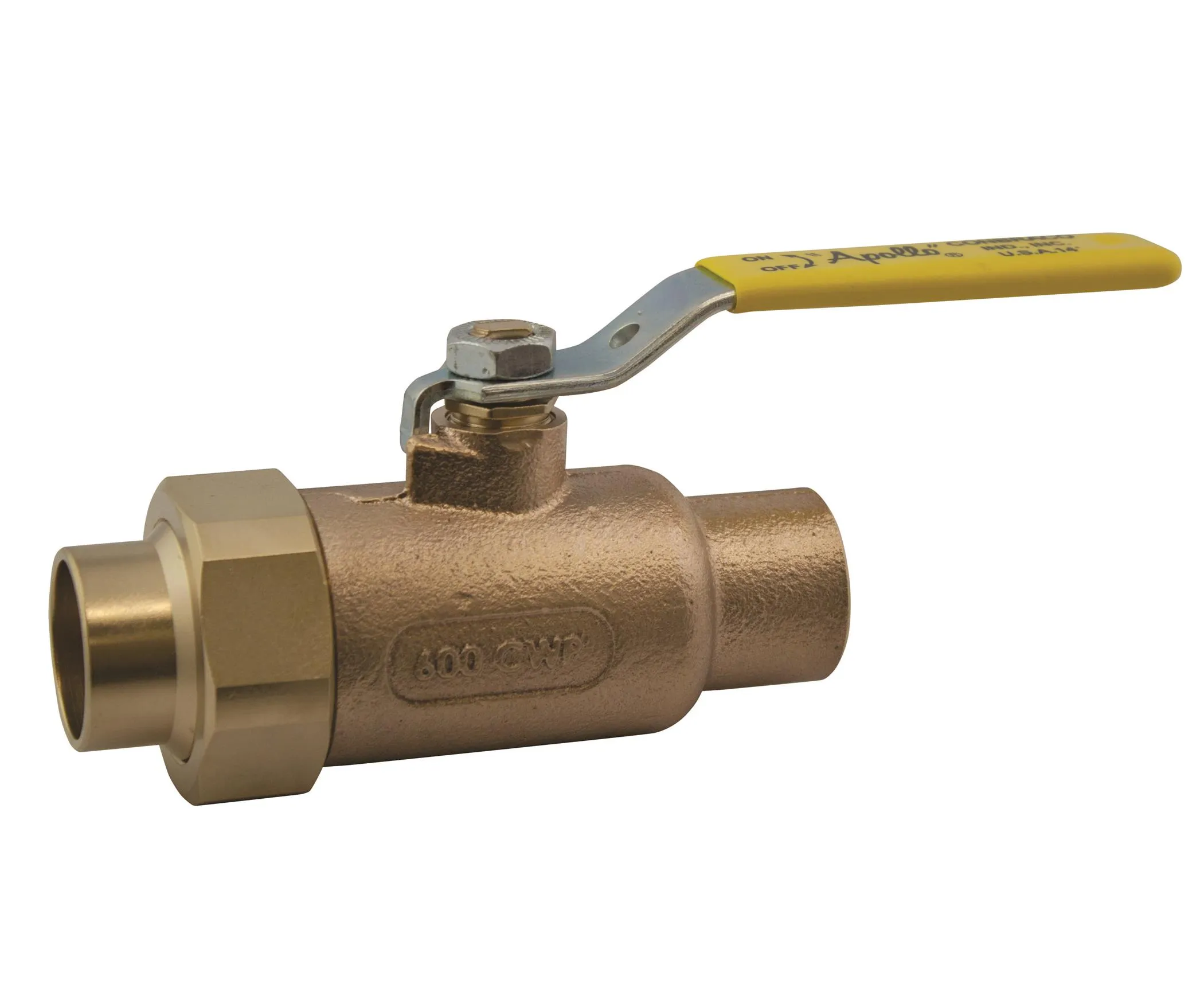 APOLLO VALVES 7040301 Ball Valve, Size 1/2 Inch, Soldered, U End Bronze | BZ3GXP