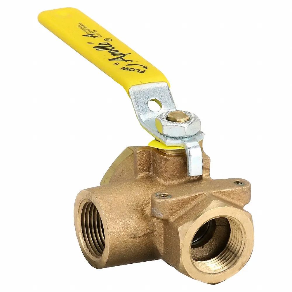 APOLLO VALVES 70-604-01 Bronze Ball Valve 3-way Fnpt x Fnpt 3/4 In | AA9DAJ 1CKG3