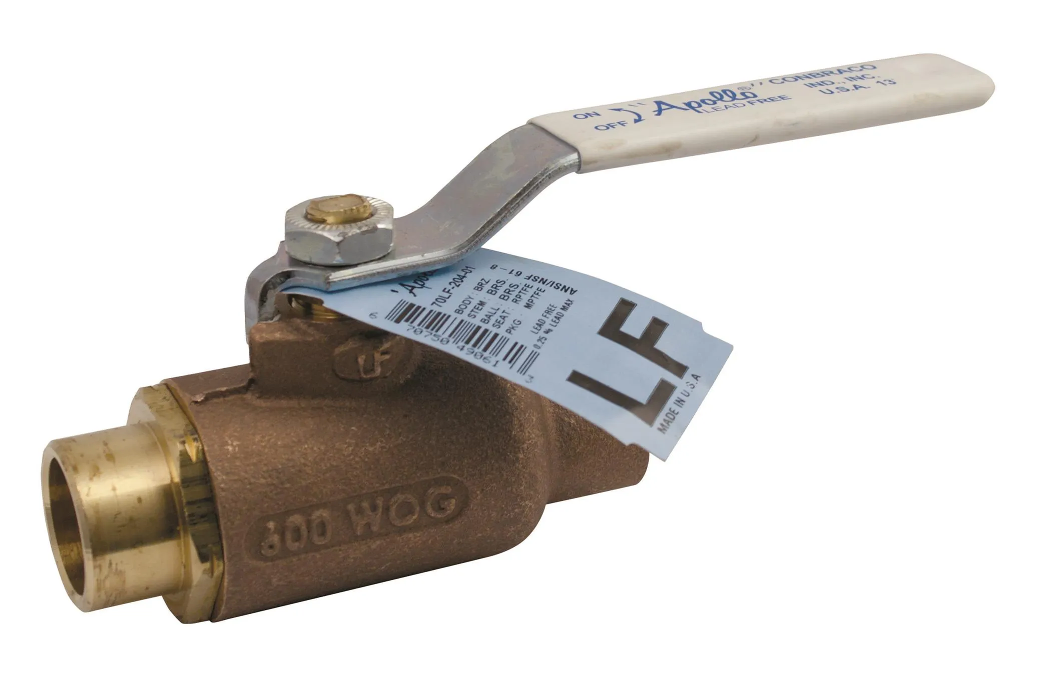 APOLLO VALVES 70LF20527 Ball Valve, Size 1 Inch, Bronze, Latch Lever | CA2HYQ