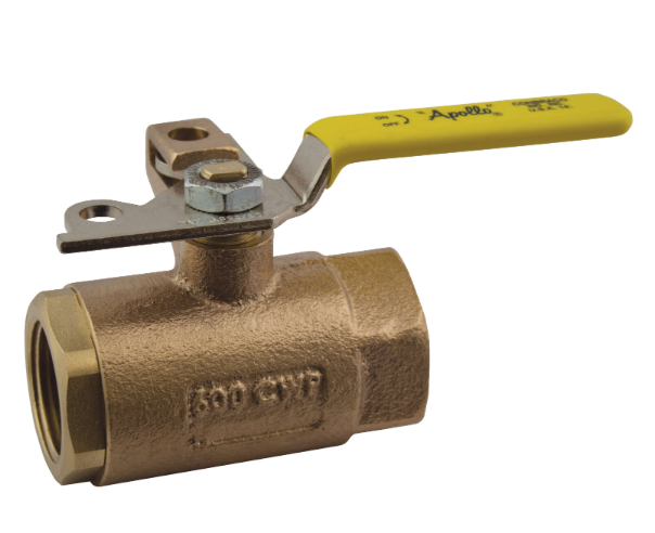 APOLLO VALVES 7510114 Ball Valve, Size 1/4 Inch NPT, Pad Locking, Bronze, Vent | BZ9KFG