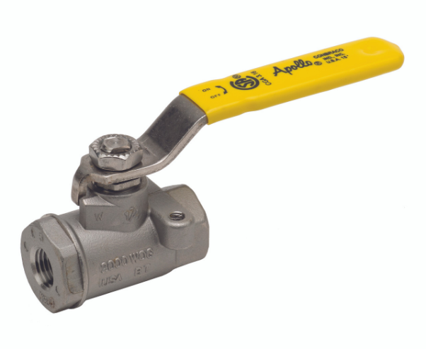 APOLLO VALVES 76E10727 Ball Valve, 1-1/2 Inch NPT, Standard Port, Stainless Steel, Latch Lever | CB6LJN